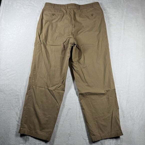 Hiltl Men's Flat Front‎ Stretch Dress Pants Khaki 36x29 German Business - Picture 6 of 9